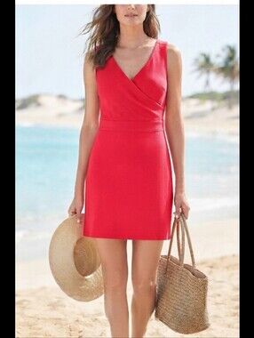 Maurices Coral Sleeveless V-Neck Sundress